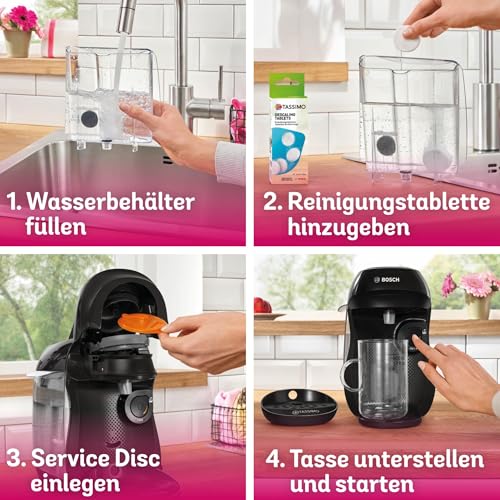 Tassimo Happy TAS1002 – Kapselmaschine, über 70 Getränke, INTELLIBREW™, 1400W, Schwarz