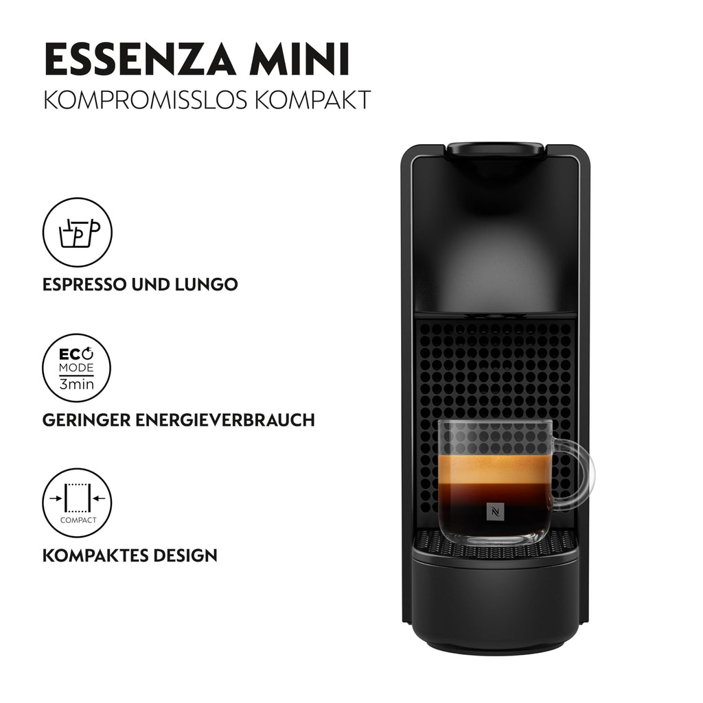 Essenza Mini XN1108 – Kapselmaschine, 19 Bar, Energieklasse A, Schwarz