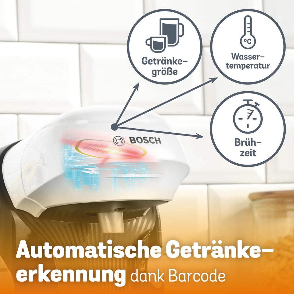 Tassimo Style TAS1104 – Kapselmaschine, über 70 Getränke, INTELLIBREW™, 1400W, Weiss