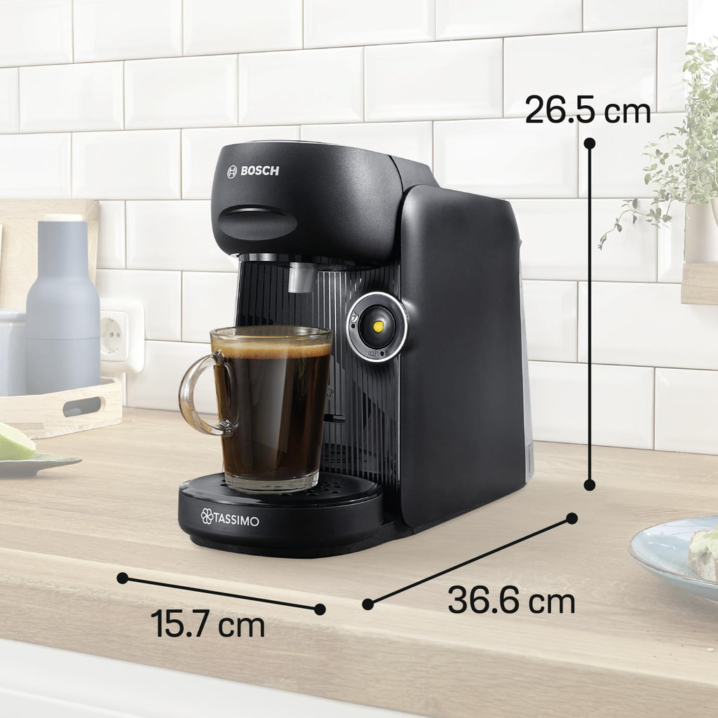 Tassimo Finesse TAS162E – Kapselmaschine mit IntensityBoost, über 70 Getränke, 1400W, Schwarz