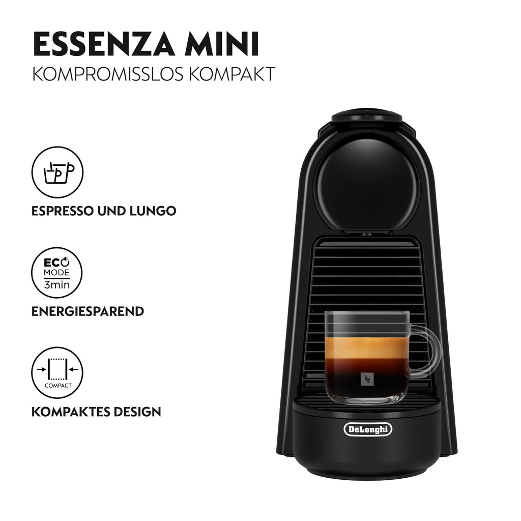 Essenza Mini EN85.B – Kapselmaschine, 19 Bar, Kompakt, Schwarz